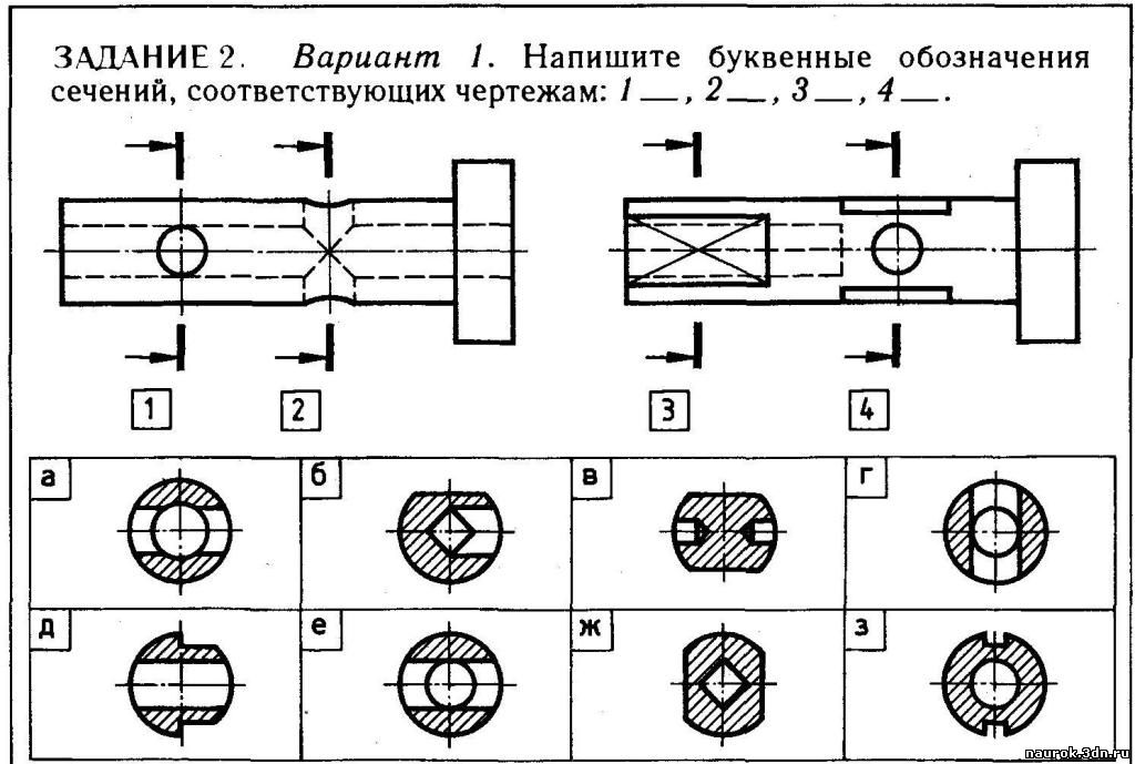 карточки-задания по черчению