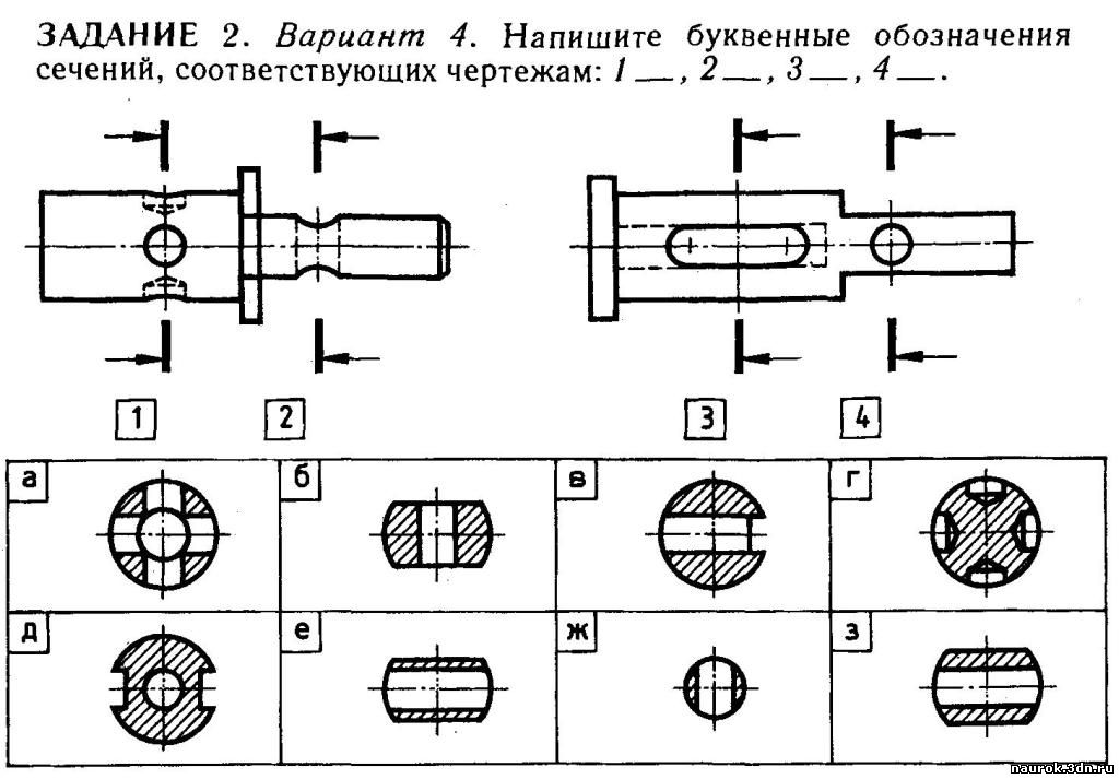 карточки-задания по черчению