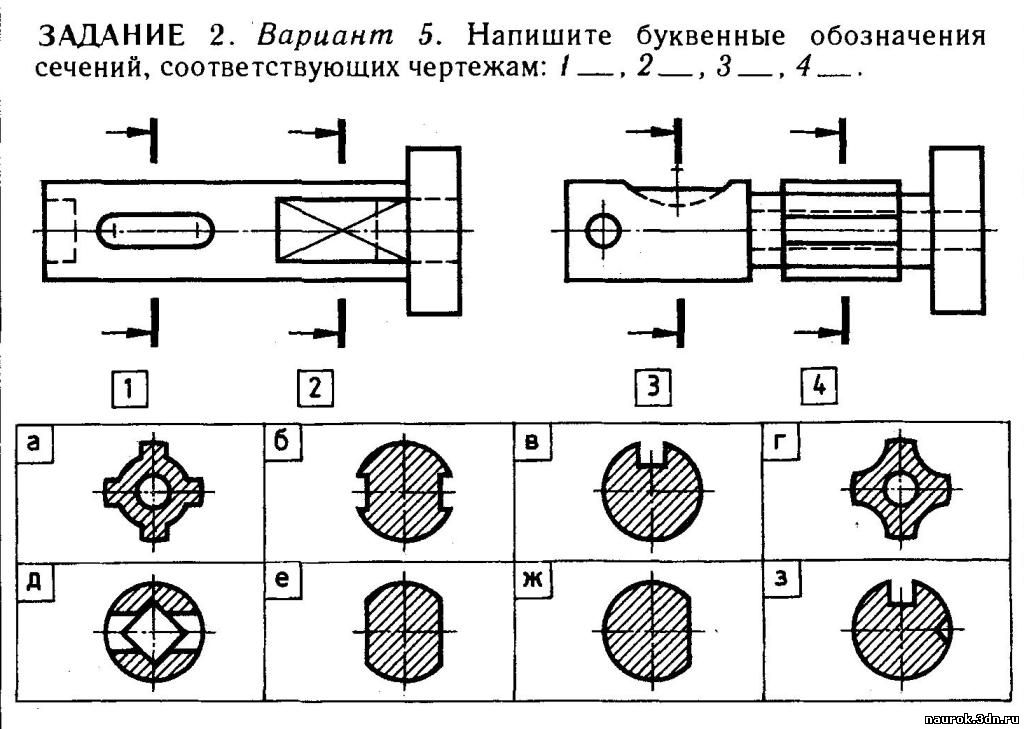 карточки-задания по черчению