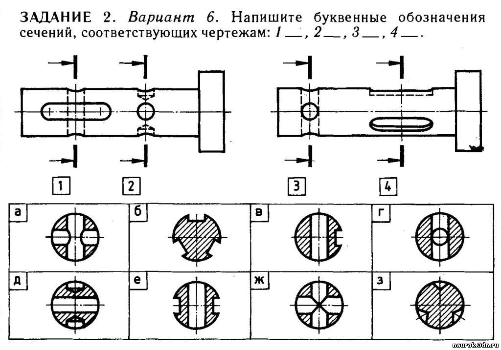 карточки-задания по черчению