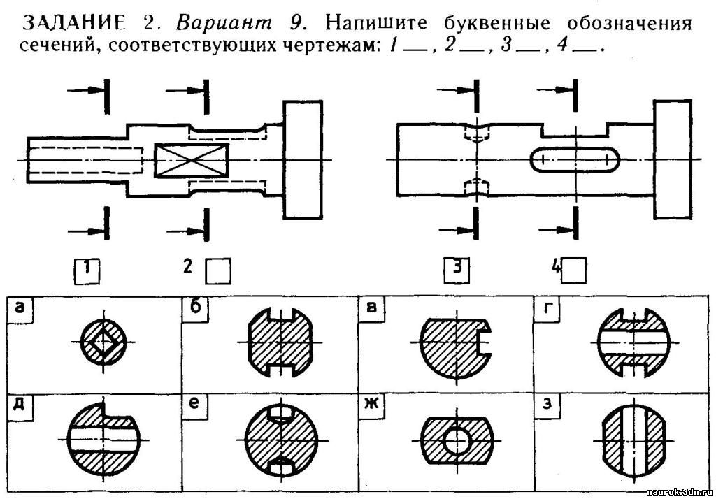 карточки-задания по черчению